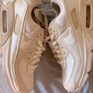 Nike Air Max cream and pink tennis worn twice